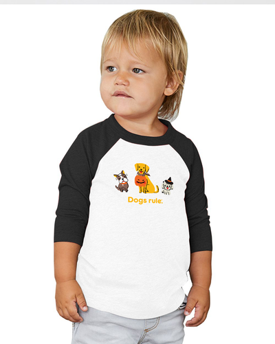 Toddler Trick-or-Treat Pups Baseball Tee