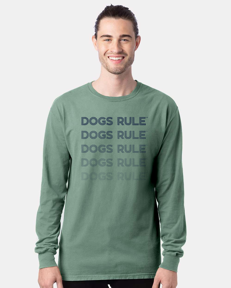 Dogs rule.™ Retro Long Sleeve Tee