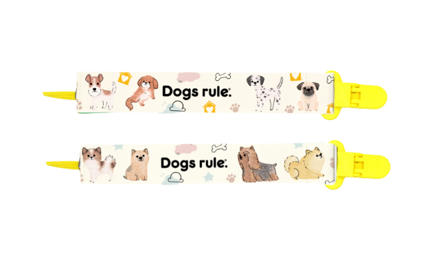 Puppy Love Pacifier Clip Set
